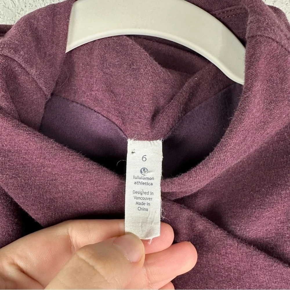 Lululemon Heathered Bordeaux Drama Purple Maroon That’s A Wrap Snap Jacket 6